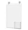 Eleven Inch Wide by Seventeen Inch High Sign Holder Suction Cup Poster Frame with Pocket