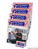 Nine Inches Wide Multi Tier Brochure Holder for Slatwall with Business Card Pocket