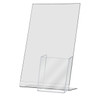 Sign Holder Display Stand Slant Back Trifold Pocket