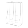 Divided Condiment Organizer with Top Loading Easy Refill Lid clear plastic dispenser with lid