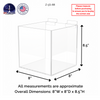 8"W Slatwall Retail Bin Clear Acrylic Merchandise Storage Box