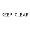 KEEP CLEAR Stencil with 12" Letters for Pavement and Curbs