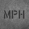 MPH Stencil with 12" Letters for Blacktops and Concrete