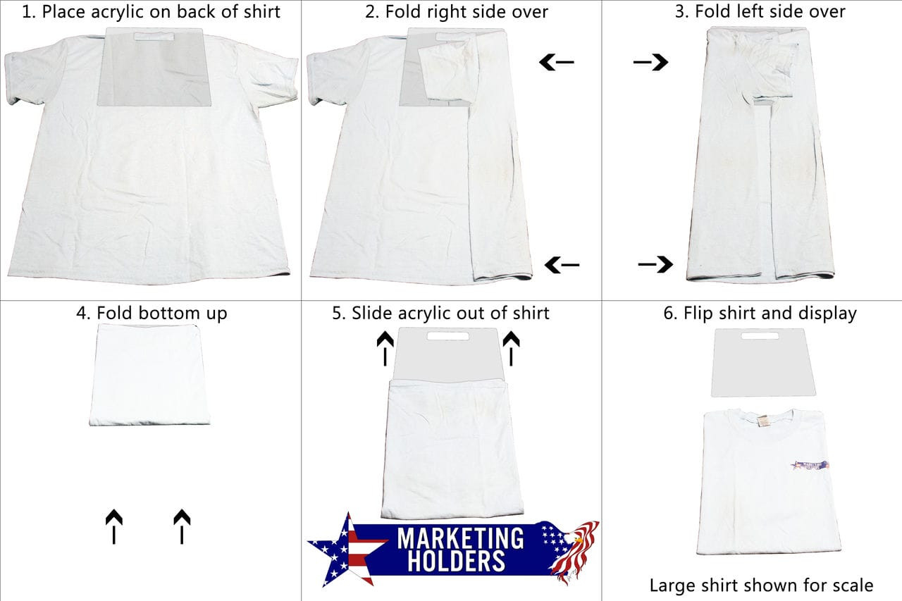 Clear Acrylic Shirt Folding Board, 8 1/2 x 12