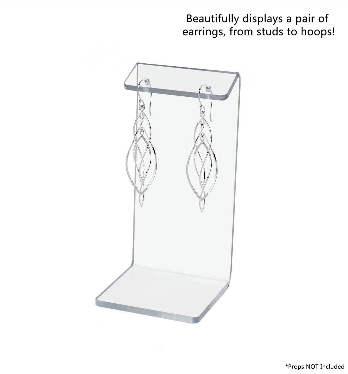 Four Inch High Jewelry Earring Countertop Display Stand Large Acrylic