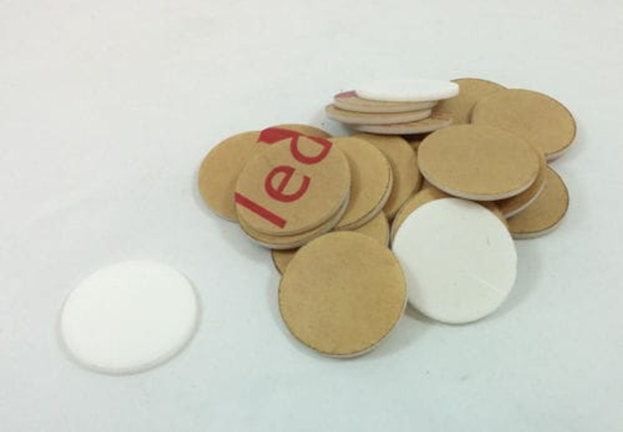 1.5 White Acrylic Circle DIY Craft Plastic Round Disc Pack of 25