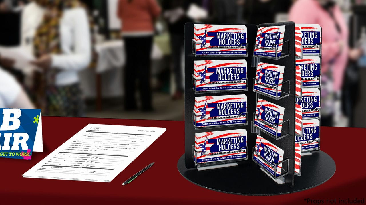 Rotating Business Card Retail Office Display Holder