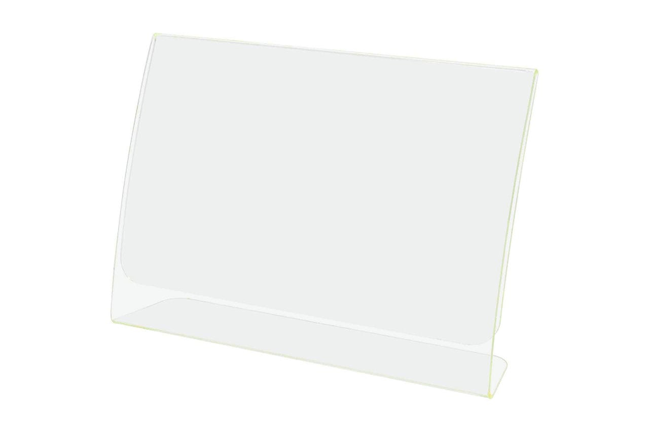 7”W x 5”H Sign Holder Curved Display Stand Frame Side Load