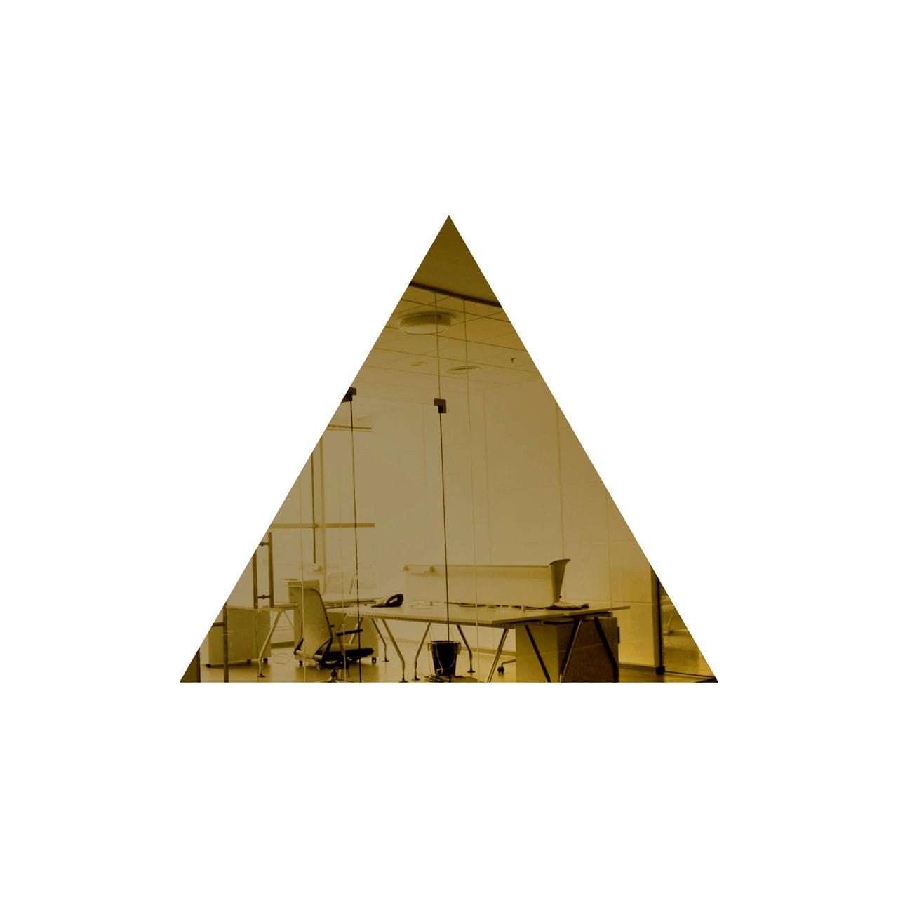 Gold Triangle Mirror for Craft