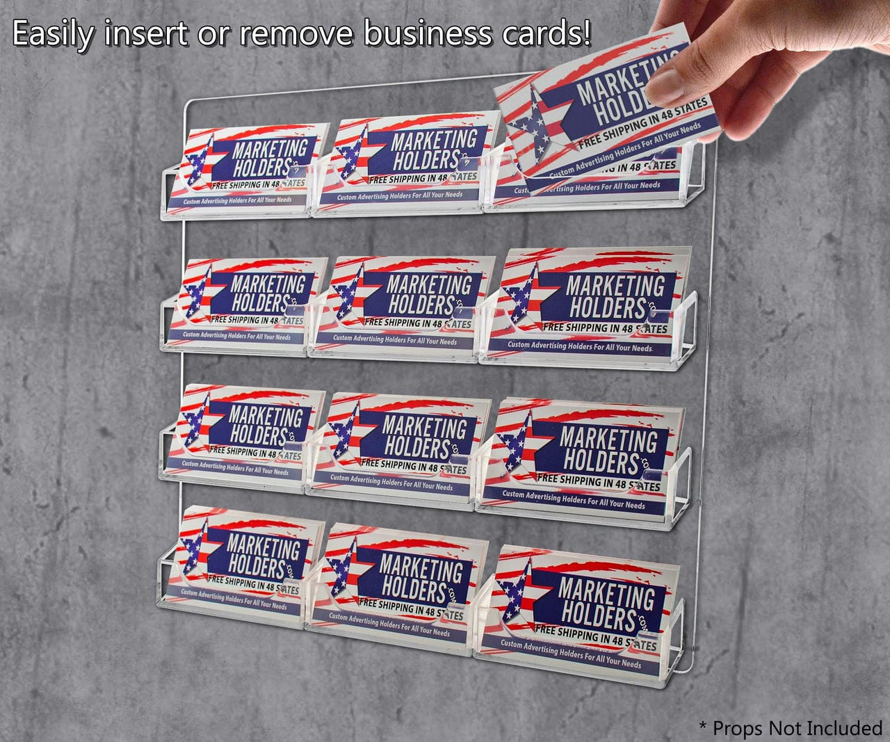 Easily insert or remove business cards