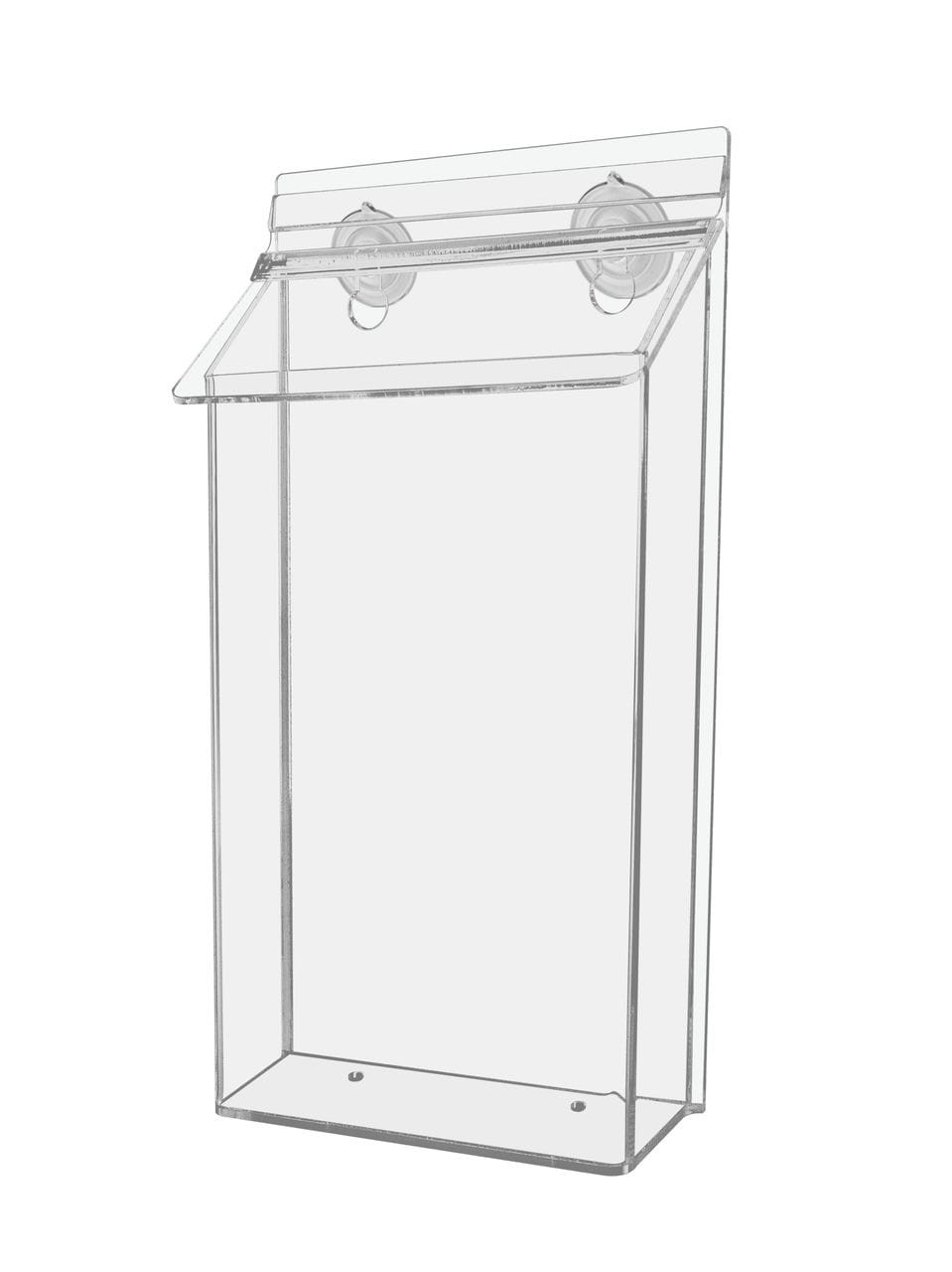 Six inch wide Outdoor Brochure Pamphlet Holder Suction Cups