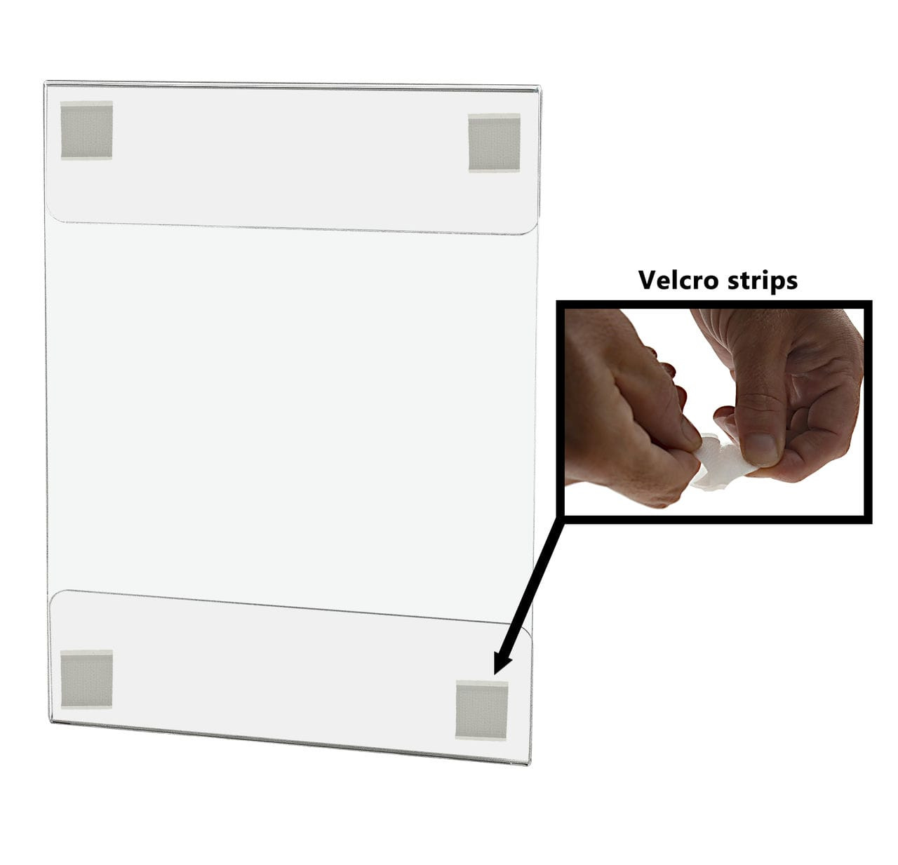 8.5W x 11H Wall Sign Sleeve with Velcro