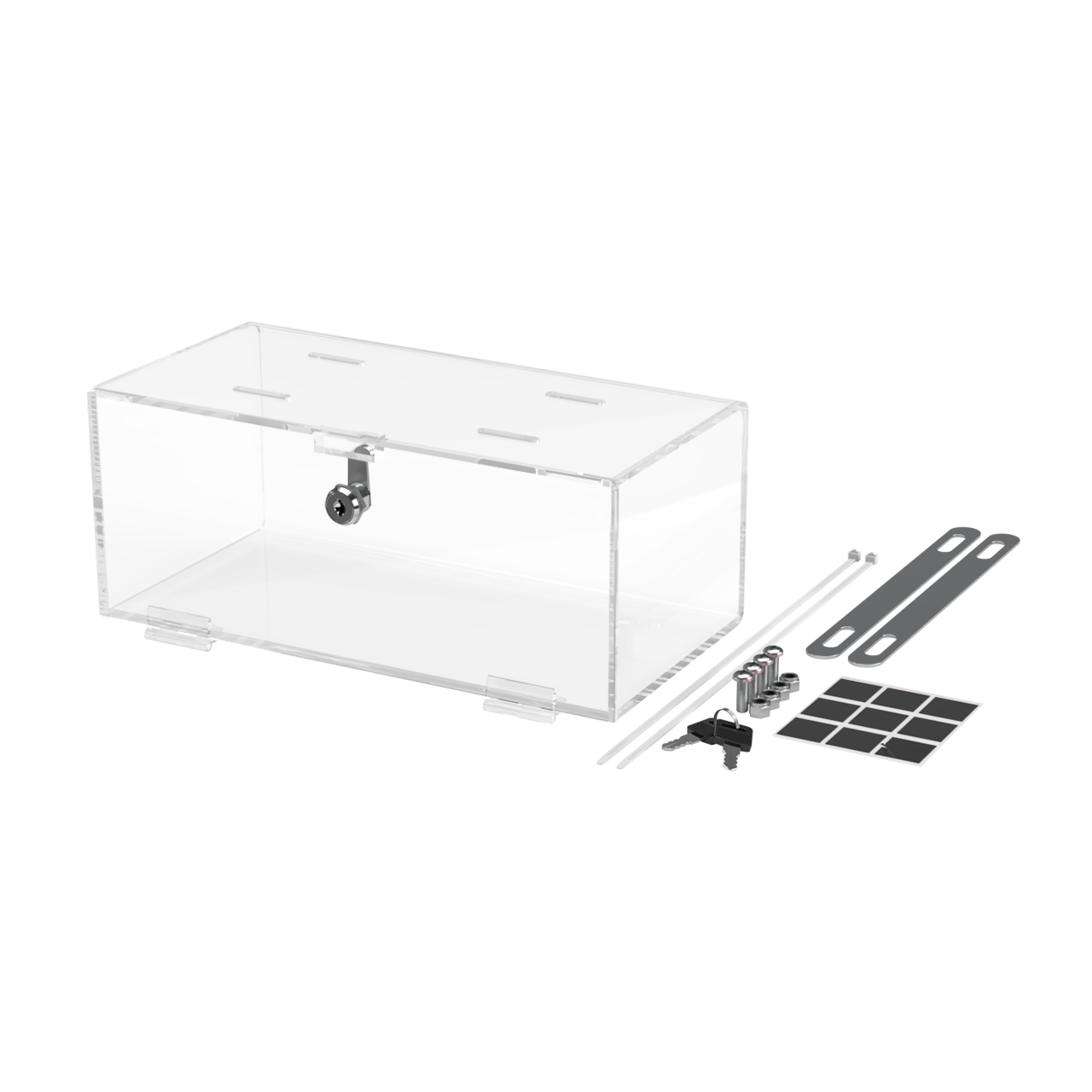 Item 3723 - Locking Refrigerator Box, Clear Drawer/Clear Bracket, Slam Lock