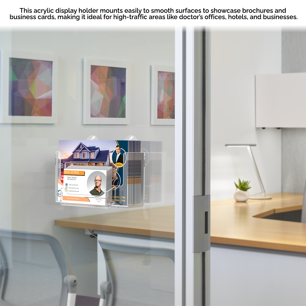 Suction Cup Postcard and Contact Card Holder