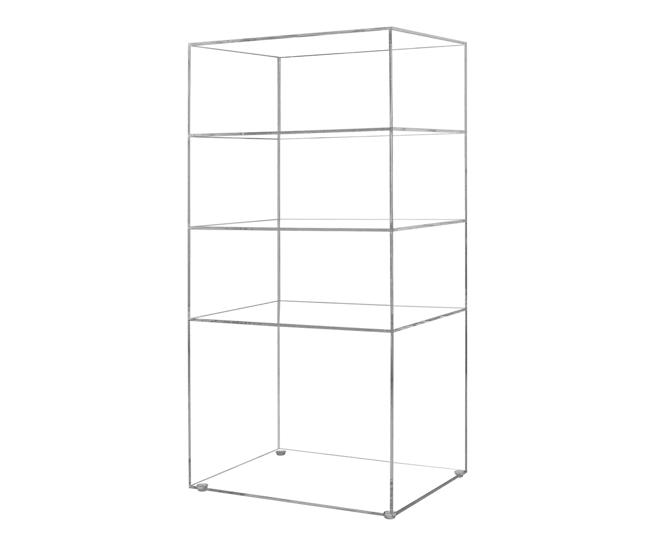 9.5W x 9.5D x 19H Acrylic Locking Cabinet Retail Display