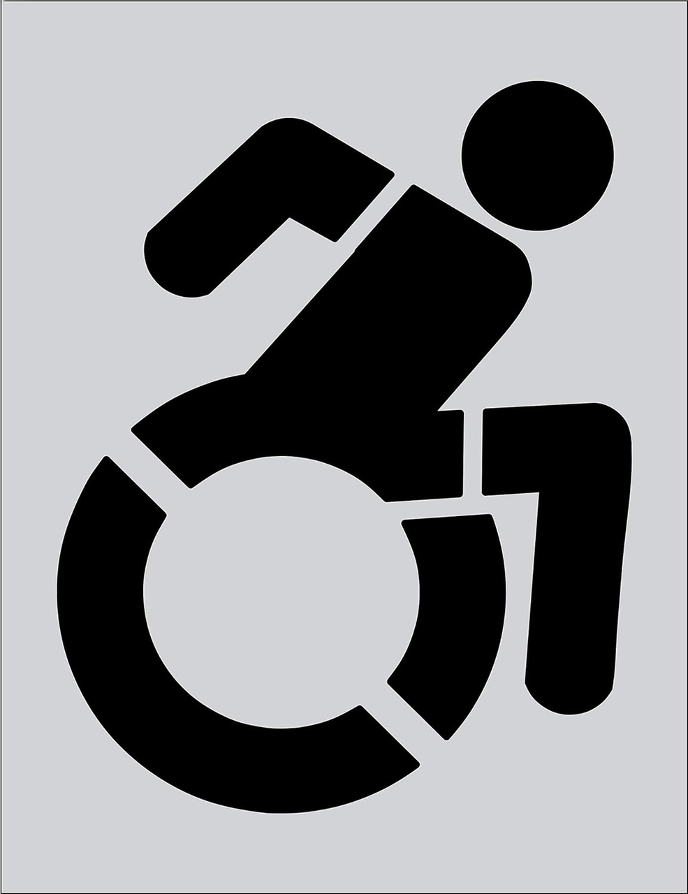 Handicap Icon Template Wheel Chair Marking Stencil