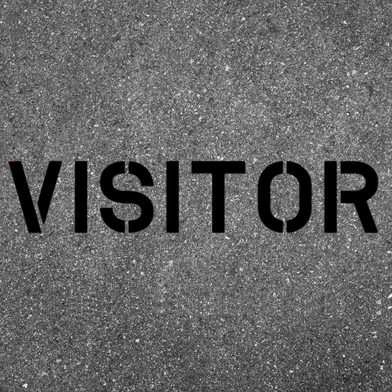 VISITOR Stencil Asphalt Template for Parking Lots VISITOR Stencil Asphalt Template for Parking Lots