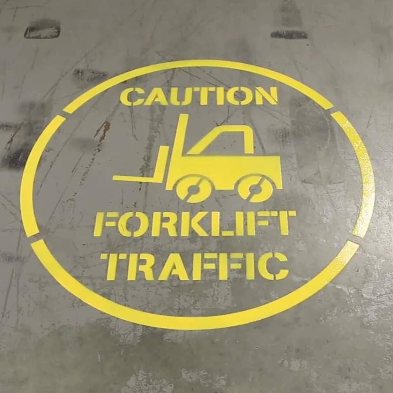 Forklift Traffic Stencil In Yellow