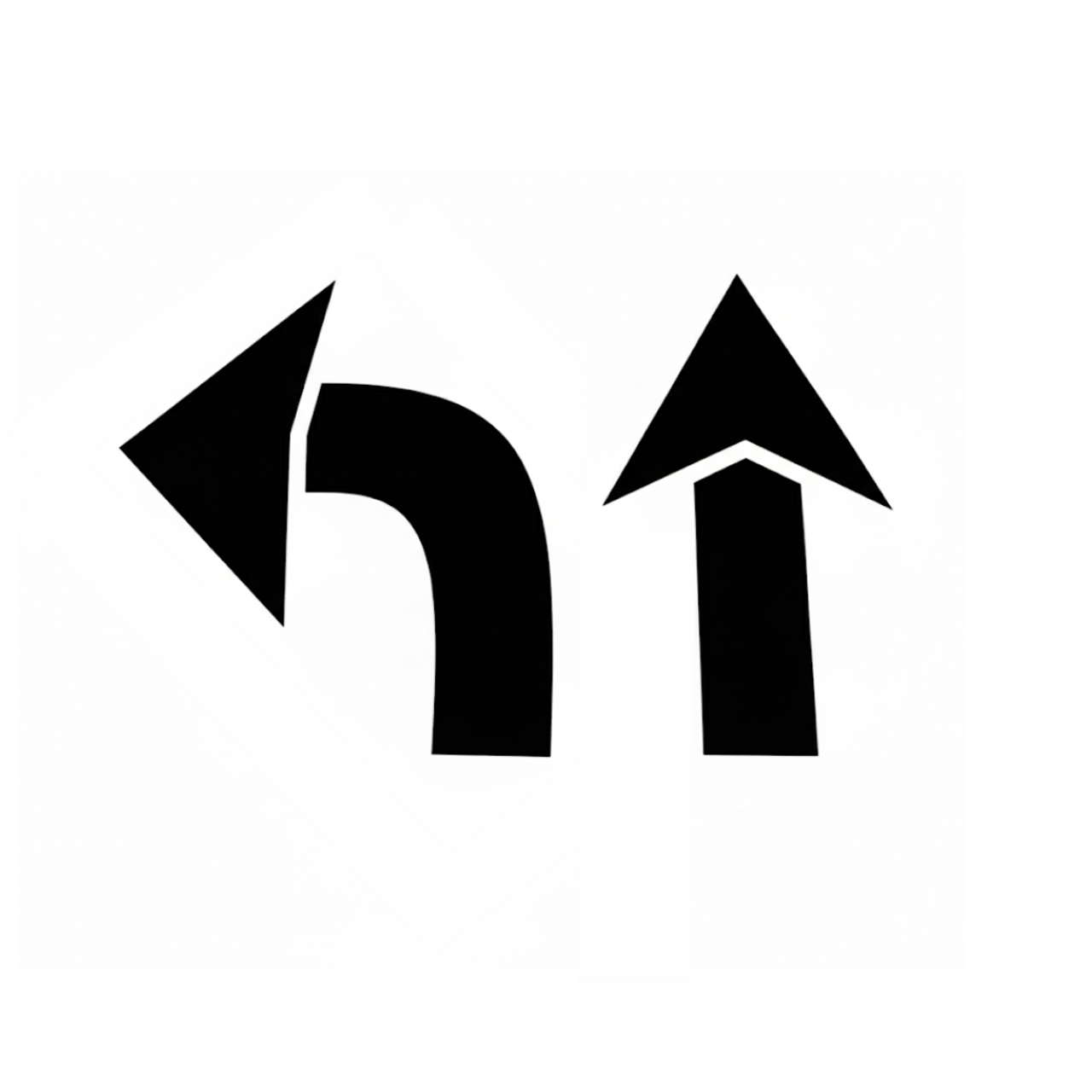 48" Arrow Stencil Kit Two Piece Straight and Curved Templates