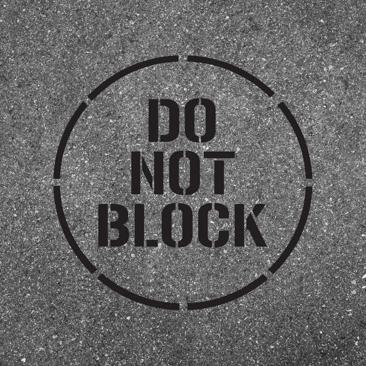 DO NOT BLOCK Stencil 17" Pavement Marking Template DO NOT BLOCK Stencil 17" Pavement Marking Template