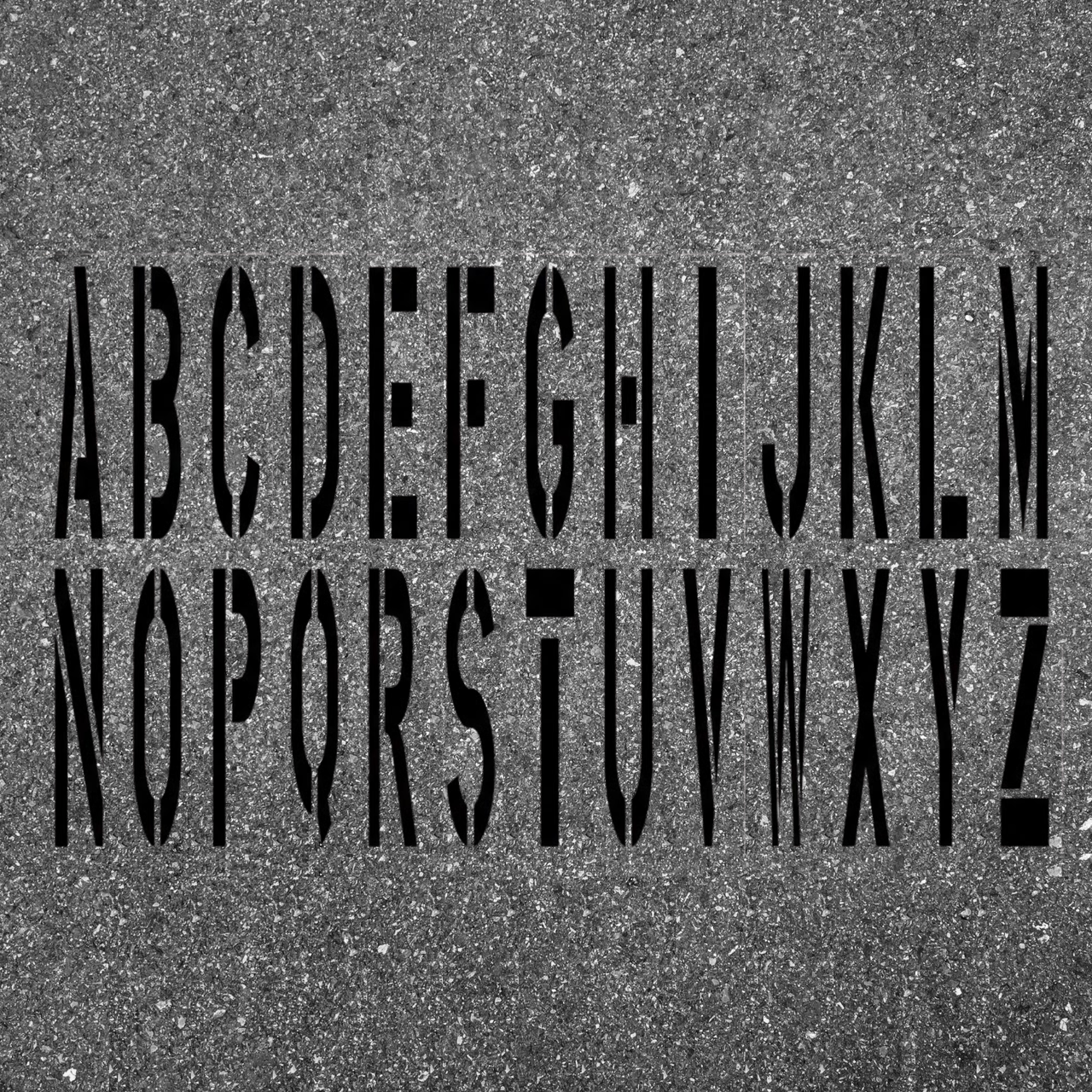 Alphabet Stencil Kit with 26 Pieces for Parking Lots and Schools