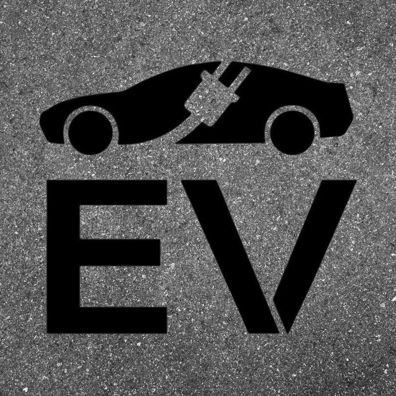 EV Stencil 36" Electric Vehicle Charging Station Template