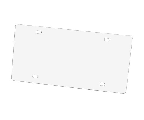 Plastic license plate cover in white