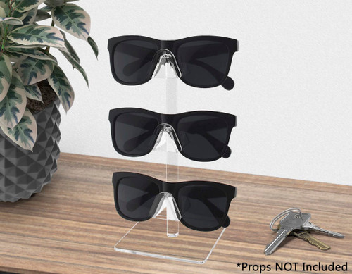 Eyewear Display Stand Sunglasses 4 Pair Tabletop with Square