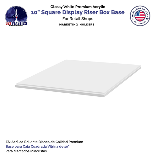 Ten Inch White Acrylic Base Ten Inch White Acrylic Base