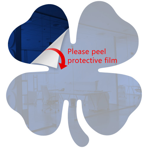Blue Shamrock Mirror Tile Blue Shamrock Mirror Tile