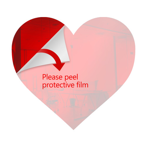 Light Red Heart Mirror Light Red Heart Mirror