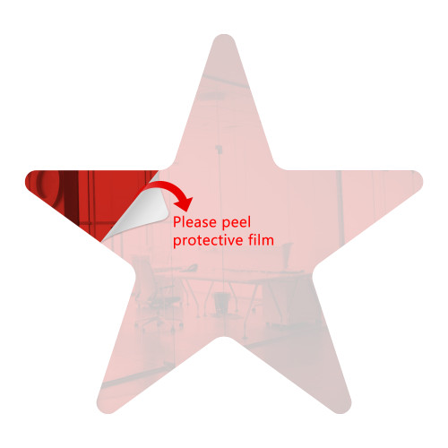 Light Red Star Shaped Mirror Acrylic Pieces for Arts and Crafts Light Red Star Shaped Mirror Acrylic Pieces for Arts and Crafts