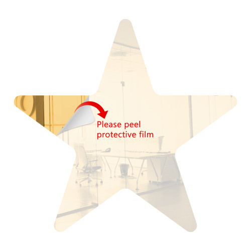 Gold Star Shaped Mirror Acrylic Pieces for Arts and Crafts