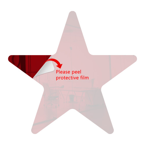 Medium Red Star Shaped Mirror Acrylic Pieces for Arts and Crafts Medium Red Star Shaped Mirror Acrylic Pieces for Arts and Crafts