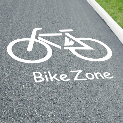 Bike Zone Stencil