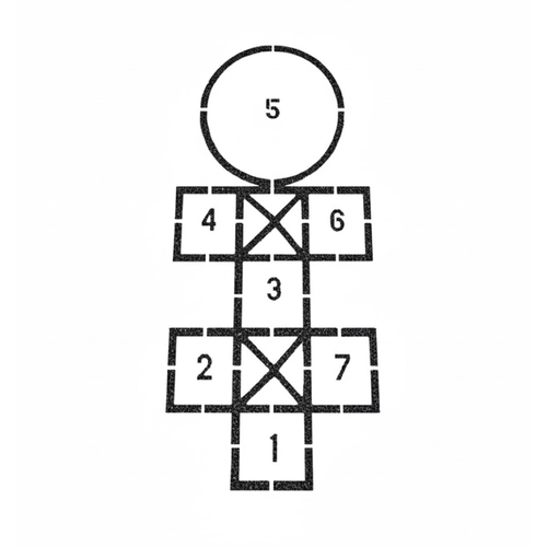 Hopscotch Stencil DIY Kit Pavement Template for Hard Surfaces Hopscotch Stencil DIY Kit Pavement Template for Hard Surfaces