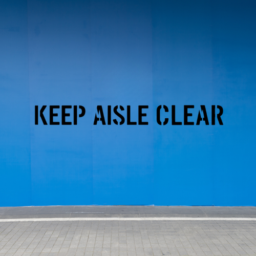 KEEP AISLE CLEAR Stencil with 3" Letters KEEP AISLE CLEAR Stencil with 3" Letters
