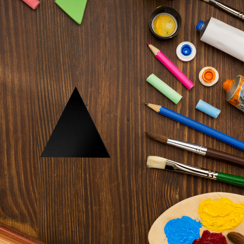 Black Acrylic Triangle Tiles 10 Pack 0.118" Thick