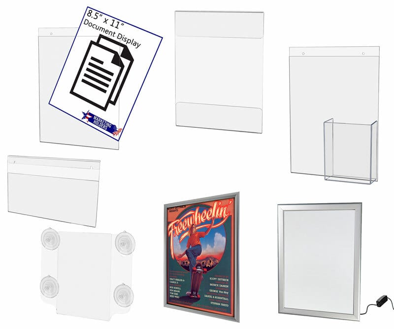 Wall Frames Sign Holders With or Without Holes