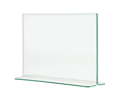 8.5 x 11 Acrylic Slant Back Vertical Sign Holder, Countertop Display,  Rounded Off Edge