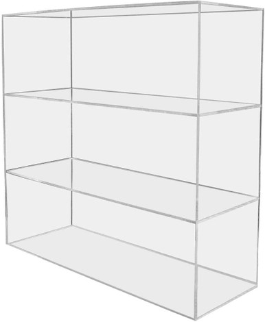 Now You See It Clear Acrylic 5-Bin Floating Shelf Bookcase +