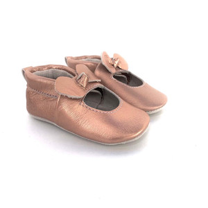 BAILARINA metallic pink soft sole shoe profile picture