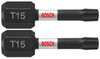 Bosch ITT15102 Impact Tough Torx #15 1" 2Pk