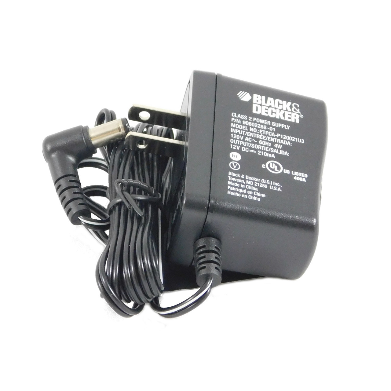 UL 12V AC Adapter Charger For Black & Decker Cordless Drill