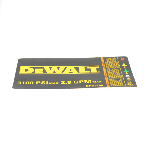 Dewalt N000528 Warning Label