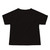 Back view of black baby t-shirt with no prints.