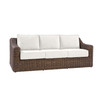 Shoreline wicker sofa in Cane Brown finish with Canvas Birdseye cushions [Cane Brown][Canvas Birdseye]