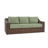 Shoreline wicker sofa in Cane Brown finish with Aloe cushions [Cane Brown][Aloe]