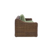 Shoreline wicker sofa in Cane Brown finish with Aloe cushions [Cane Brown][Aloe]
