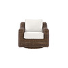 Shoreline wicker swivel glider in Cane Brown finish with Canvas Birdseye cushions [Cane Brown][Canvas Birdseye]